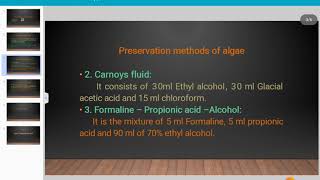 Preservatives  for Algae