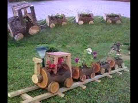 Como reciclar troncos. we are we. youtube Muebles de madera rusticos con troncos