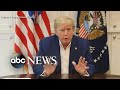 Trump posts video message from hospital