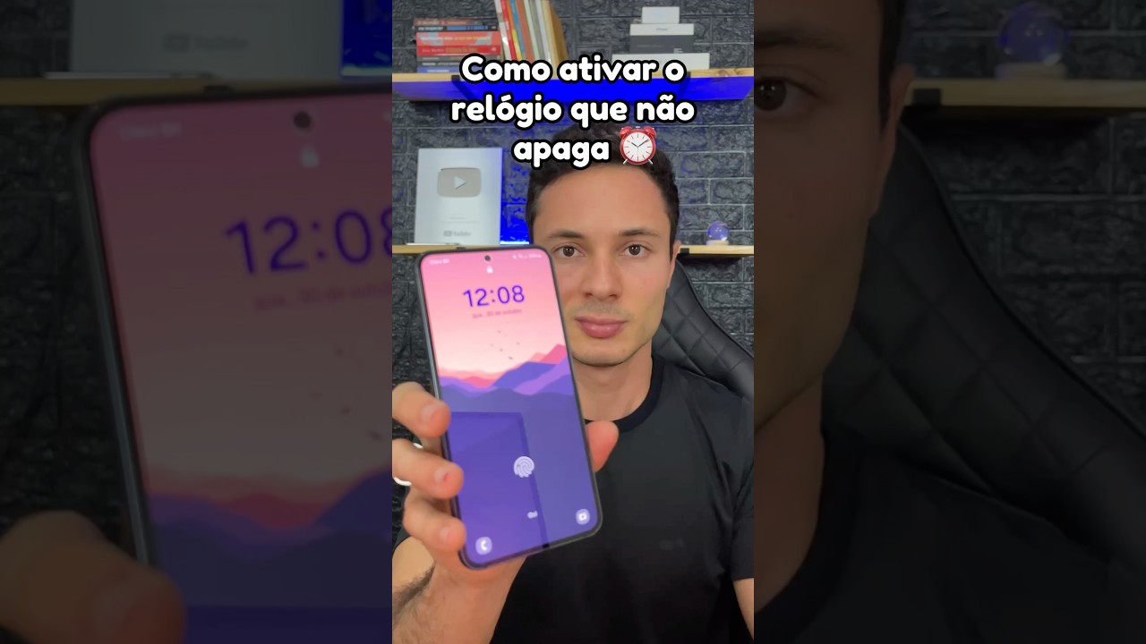 Como ativar o relógio que não apaga na tela de bloqueio #dicas #celular #android #techtips #truques