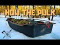 DIY PULK SLED / SKISLED / BUILT FROM HARDWARE STORE SUPPLIES / MADE FOR LONG TRIPS OVER THE SNOW.