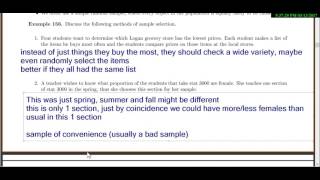 Stat 3000: Lecture 6.1 and 6.2 Gathering and Describing Data Content