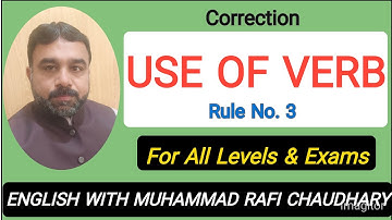 Sentence Correction for Competitive exams | Verb Correction | English with Muhammad Rafi Chaudhary