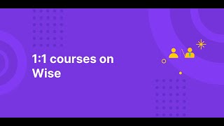 How to use One to One courses on Wise?