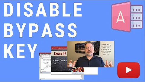 How to disable and enable the Bypass Key on your MS Access app so users cannot bypass Autoexec/Forms