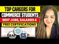 Top Commerce Careers (Without Maths) | With High Salary + Free Certifications