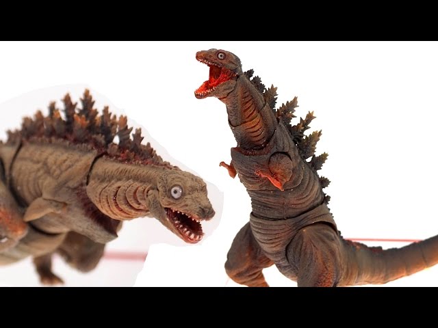 【龍龍龍】　999.9 F-02S チタニウム ブラウングラデーション Shin Godzilla S.H. MonsterArts Form 2 and Form 3 Photos - YouTube