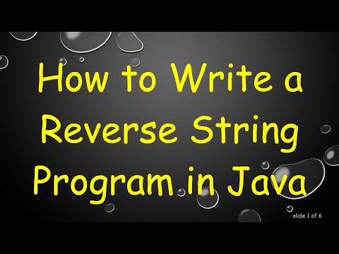 How to Write a Reverse String Program in Java