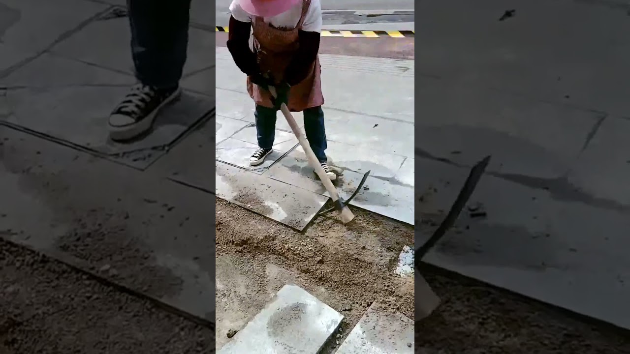 Ground marble brick excavation process