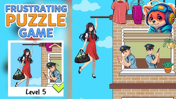 Frustrating Puzzle Game – Level 5 help the girl get down Walkthrough Solutions | iOS / Android