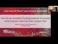 GEO Climate Policy and Finance workshop - recording - 23 September 2021