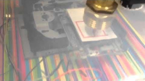 X-Y Plotter drawing a circle in a square