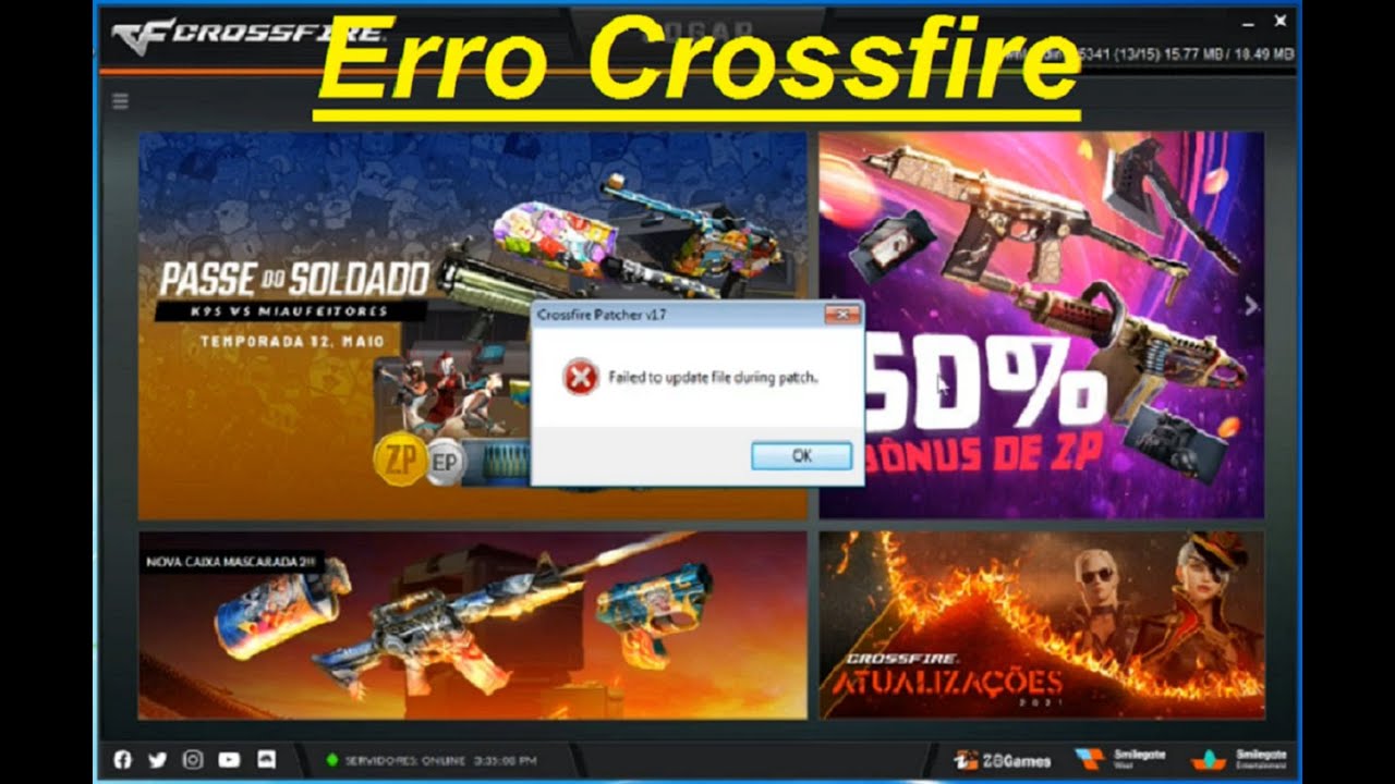 Crossfire como resolver erro de atualizao   entrar na partida