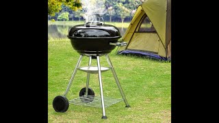 BEAU JARDIN Premium 18 Inch Charcoal Grill Kettle for Outdoor Barbecue Camping BBQ Coal Grill