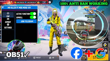🔥 OB51 FREE FIRE MOD MENU 🔥 UNLIMITED DIAMOND HACK ⚡ FF MOD MENU APK 2025 🛑🔥