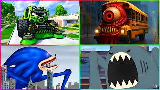 Tiles Hop EXE I Car Monster vs Bus Eater vs Sonic Monster vs The Bloop Exe screenshot 5