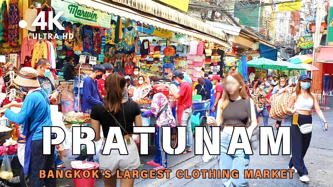Bangkok, Thailand | Pratunam Market | Walking Tour 4K