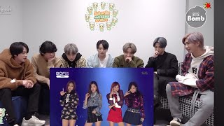 BTS Reaction To BLACKPINK (PLAYING WITH FIRE   AS IF IT'S YOUR LAST) @ 2017 BOF OPENING CONCERT