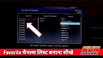 How to Make Favourite Channels List in Sun Direct Set Top Box 🔥| Sun Direct