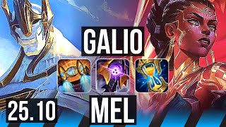 GALIO vs MEL (MID) | 10/1/19, 1500+ games, Legendary | KR Master | 25.10