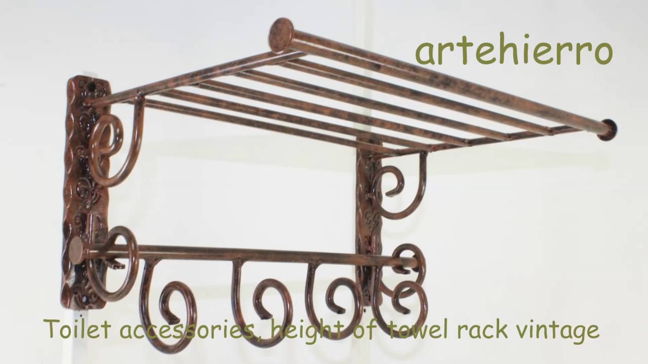 Toilet accessories, height of towel rack vintage with style