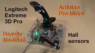 Logitech Extreme 3D Pro Joystick Modification using Hall sensors and Arduino