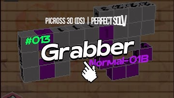 Puzzle #013 – Grabber | Perfect Solve | Picross 3D (DS)  – No Commentary – Relaxing Gameplay