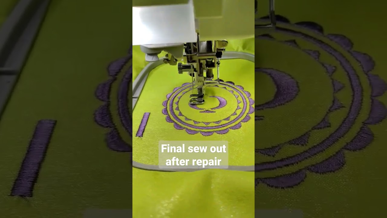 Final Sew Out After Repair Embroidery Machine Sewing