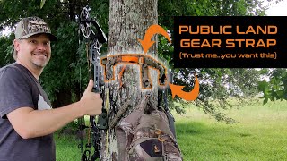 HOW TO hang your bow on public land - 100% LEGAL gear hanger - the GOAT gear system - NO SCREWS!!!