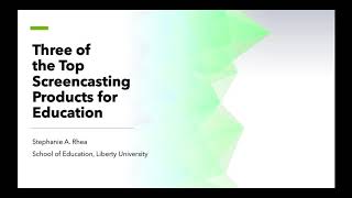 EDUC 633 - Best Screencasting Software Assignment