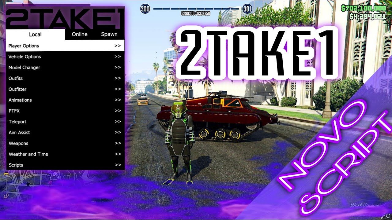 GTA 5 ONLINE - UPANDO CONTA COM 2TAKE1 | NOVO SCRIPT DE DINHEIRO ...