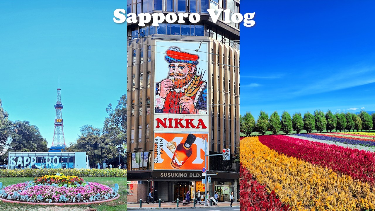 [VLOG] 6박7일 홋카이도 삿포로 여행 세로 브이로그 🇯🇵 Sapporo vlog📍구글맵 공유ㅣ삿포로타워ㅣ오타루ㅣ후라노ㅣ비에이