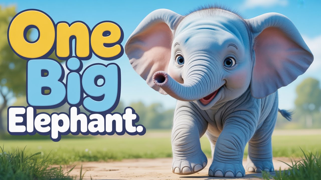 One Big Elephant 🐘 | Counting & Action Song for Kids | Princeplanetkids