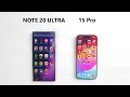 Iphone 15 pro vs samsung note 20 ultra 5g  speed test