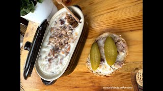 Lard with meat like tuszonka, a simple recipe for delicious meat stewed in lard #lard #sandwiches