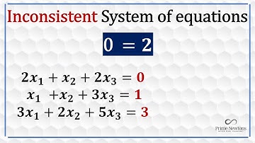 Inconsistent system of equation