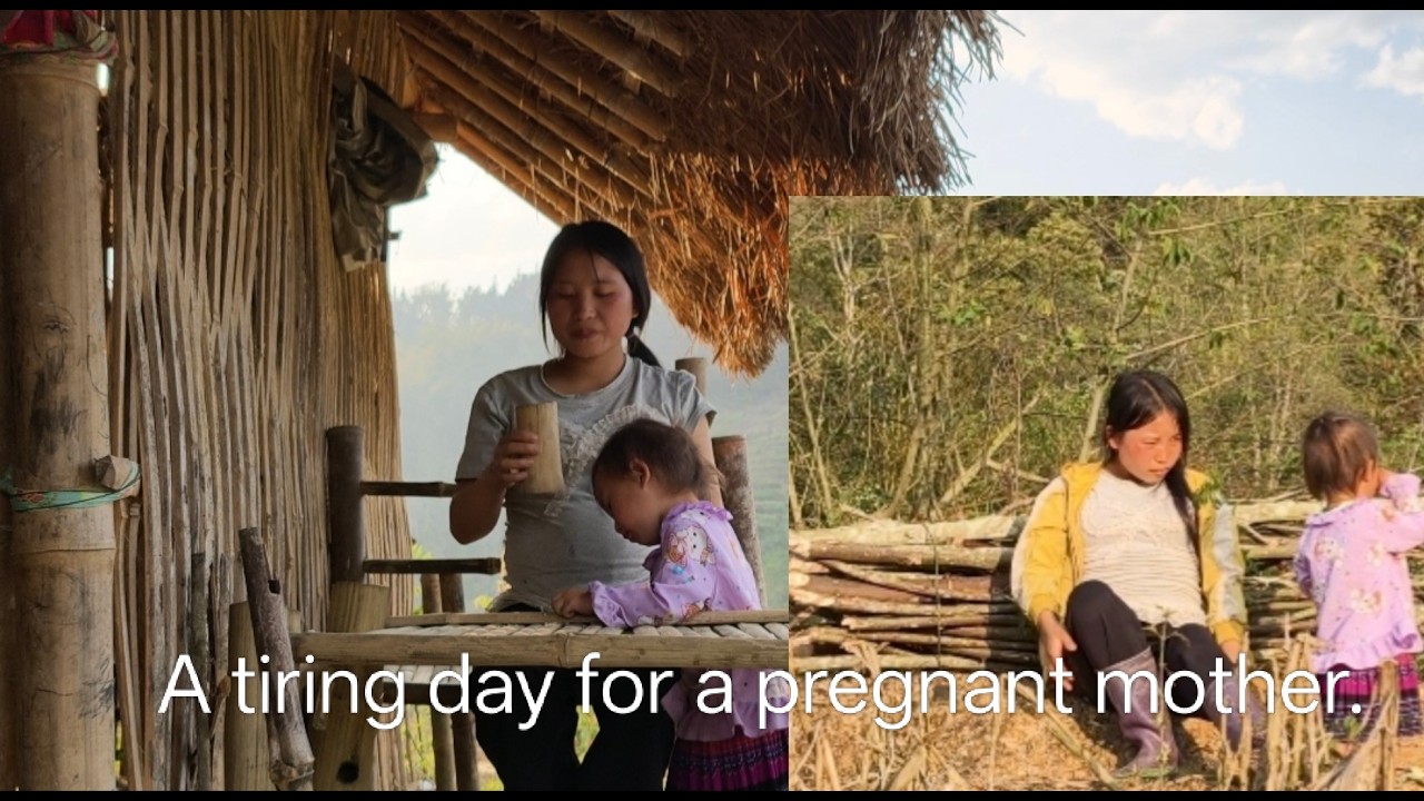 A Day in the Life of a Pregnant Mother: Chopping Wood, Cooking, and ...