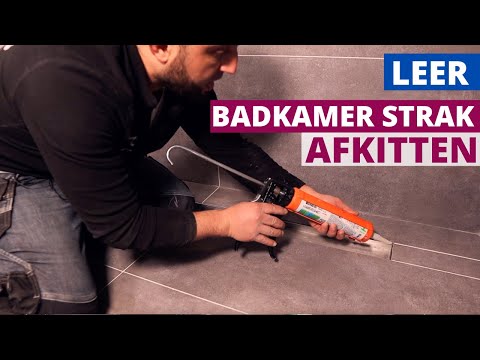 Badkamer goed en strak afkitten? Zie hoe je professioneel kunt afkitten! #diy