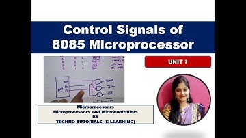 U1L10| Control signals of  8085 | Generation of Control signal In 8085 microprocessor