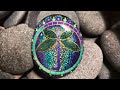 Dragonfly mandala stone