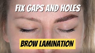 [THUYA \& BRONSUN] Eyebrow Lamination Step by Step | Brows with Gaps \& Holes