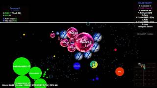 Agar.io - Rusty & Death Server Takeover + Splitrun w/ Wauncar