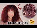 THIS is a wig?! Most natural burgundy everyday wig for naturals! Ft. Curls Curls