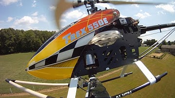 T REX 550E 3D onboard video