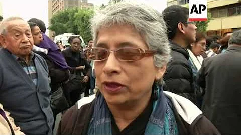 Thousands join procession to honour Lord of Miracles, patron saint for Peruvian Catholics