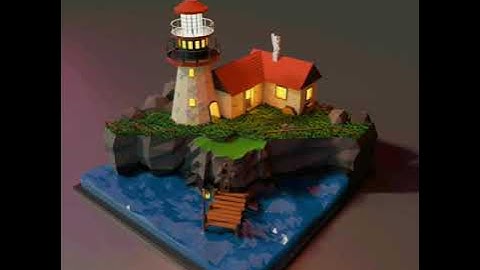 Blender 2.81 - LowPoly lighthouse