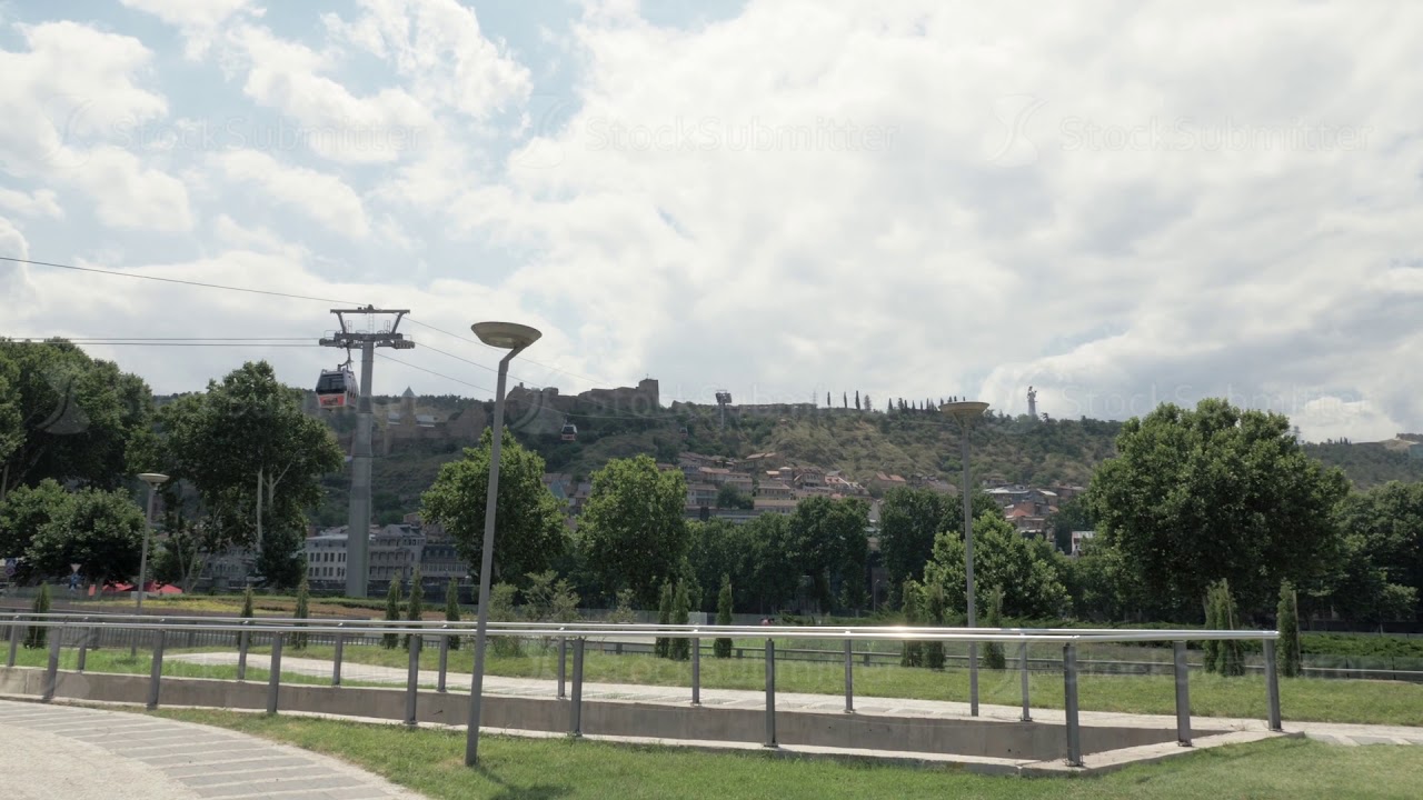Cableway in the capital of Georgia Tbilisi