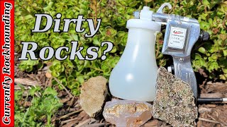 Cleaning Rocks and Minerals with the Textile Gun