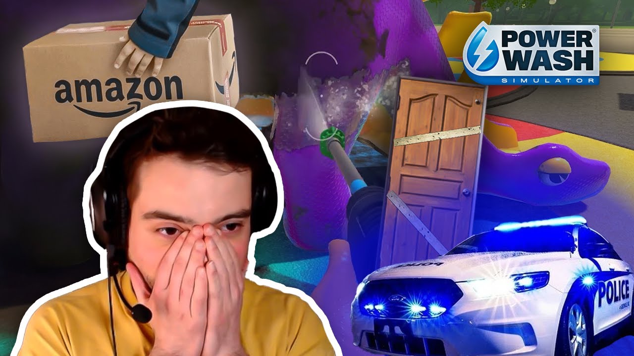 J'ouvre à la POLICE à 7h du mat' sans le savoir 😱 (anecdote) — PowerWash Simulator #1