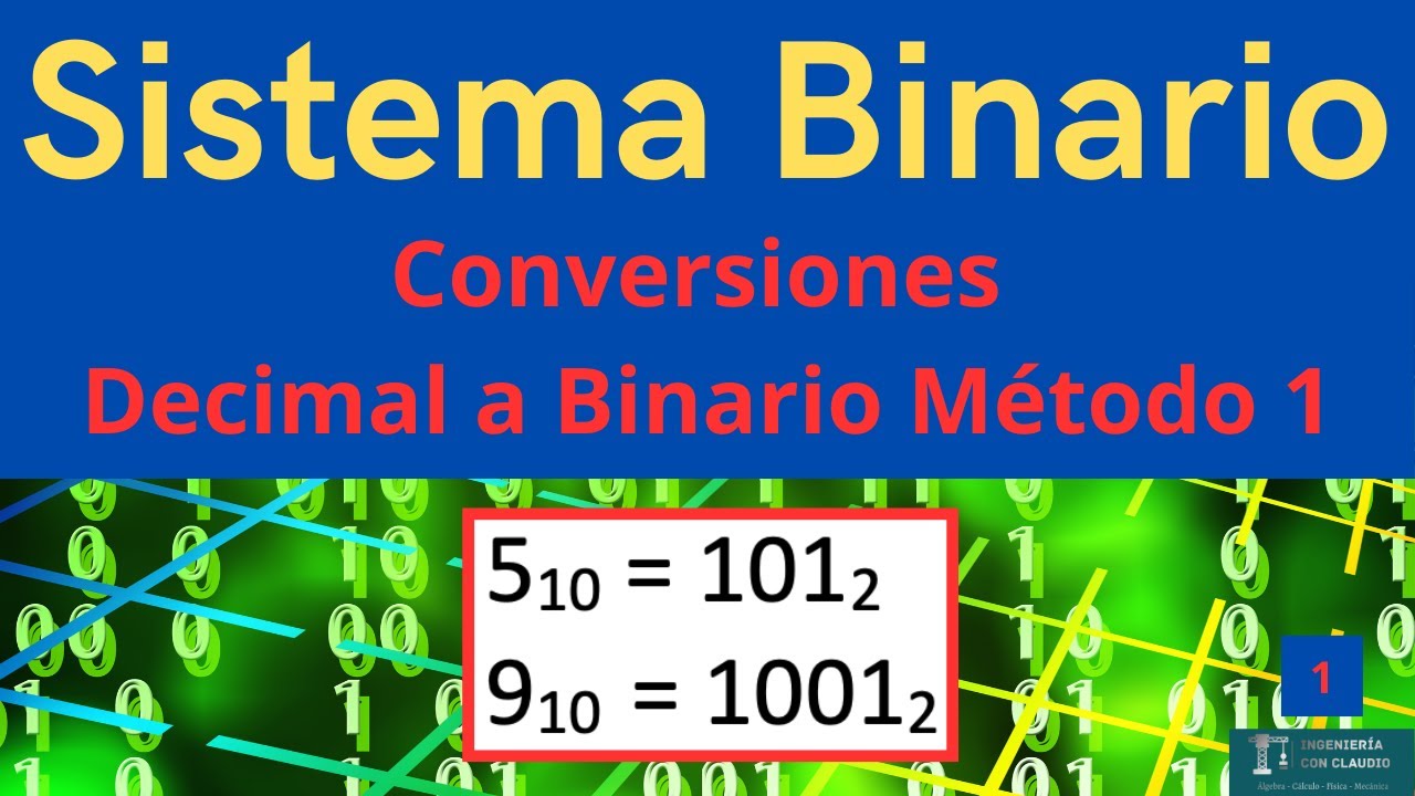 Curso Sistema Binario (1) - Conversión Decimal a Binario Método 1